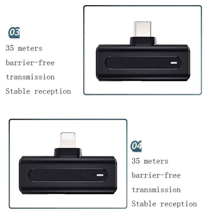 1 to 2 Lavalier Active Noise Reduction Wireless Microphone, Specification: Type-C - B3