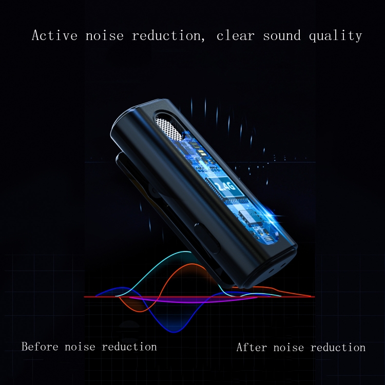 1 to 2 Lavalier Active Noise Reduction Wireless Microphone, Specification: Type-C - B5