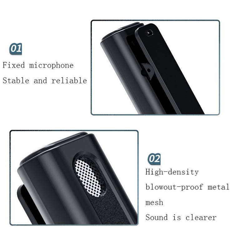 1 to 2 Lavalier Active Noise Reduction Wireless Microphone, Specification: 8 Pin - B2