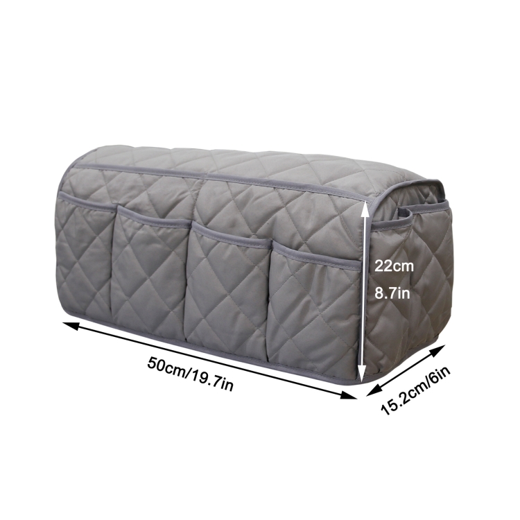 Waterproof Pongee Sofa Armrest Side Storage Bag(Purple) - B2