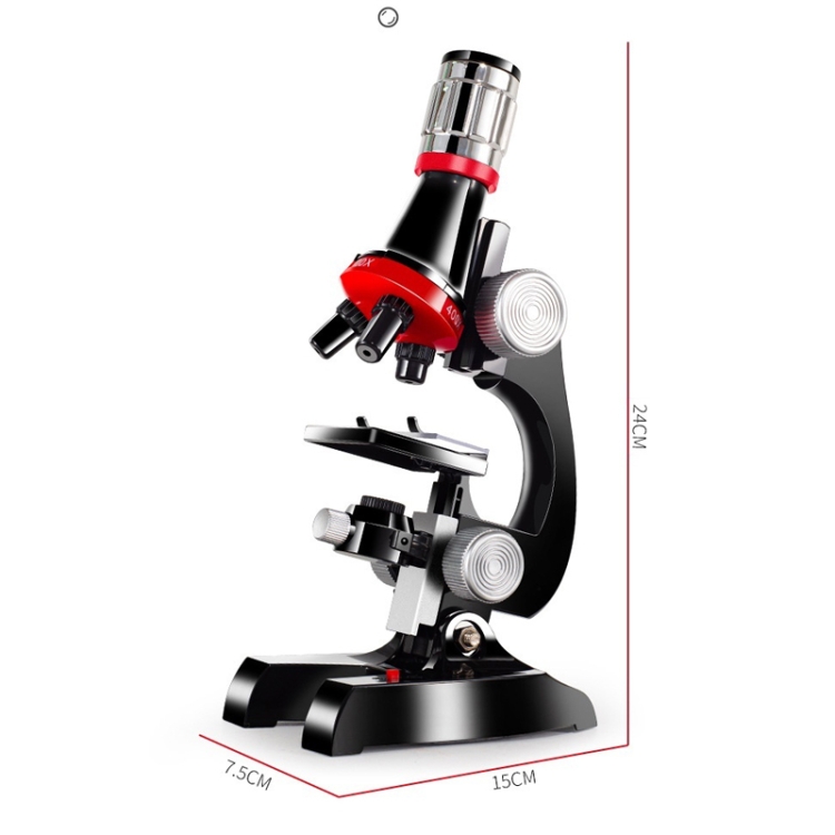HD 1200 Times Microscope Children Educational Toys(Black) - B2