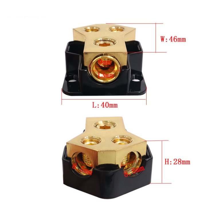 DB31 Car Audio Amplifier Modified Insurance 1 Point 2 Splitter, Specification: Copper - B2