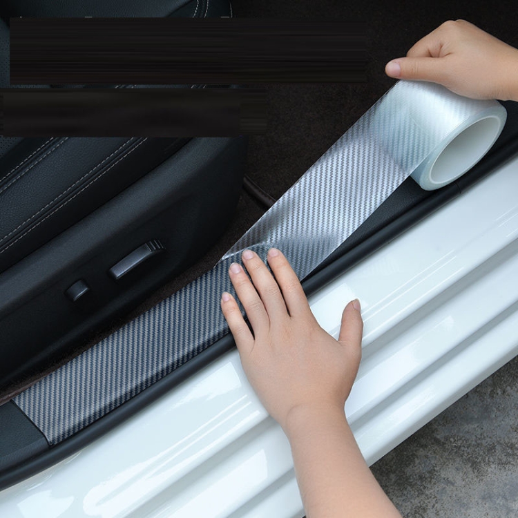 15cm x 3m Car Carbon Fiber Bumper Anti-Collision Strip - B6