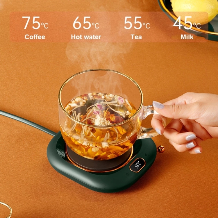 BP213 Coffee Mug Cup Warmer For Home Office Milk Tea Water Heating Pad,CN Plug(Green) - B3