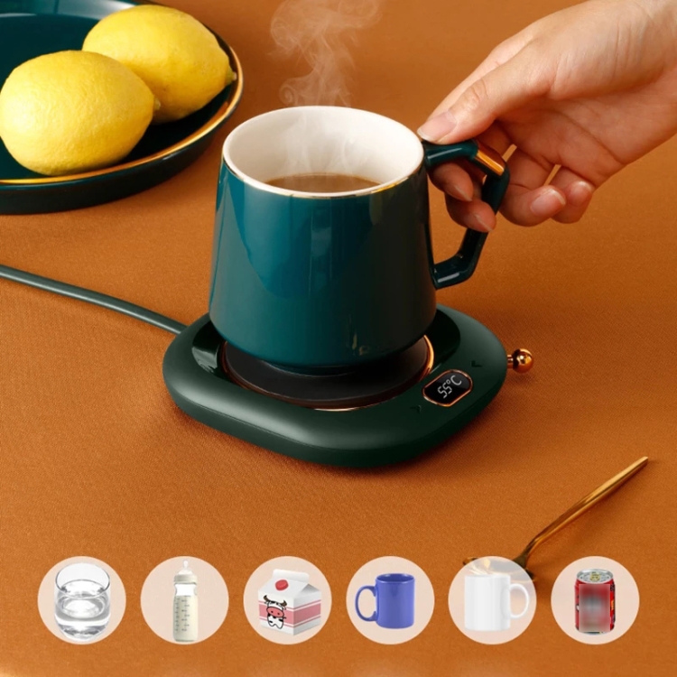 BP213 Coffee Mug Cup Warmer For Home Office Milk Tea Water Heating Pad,CN Plug(Green) - B6