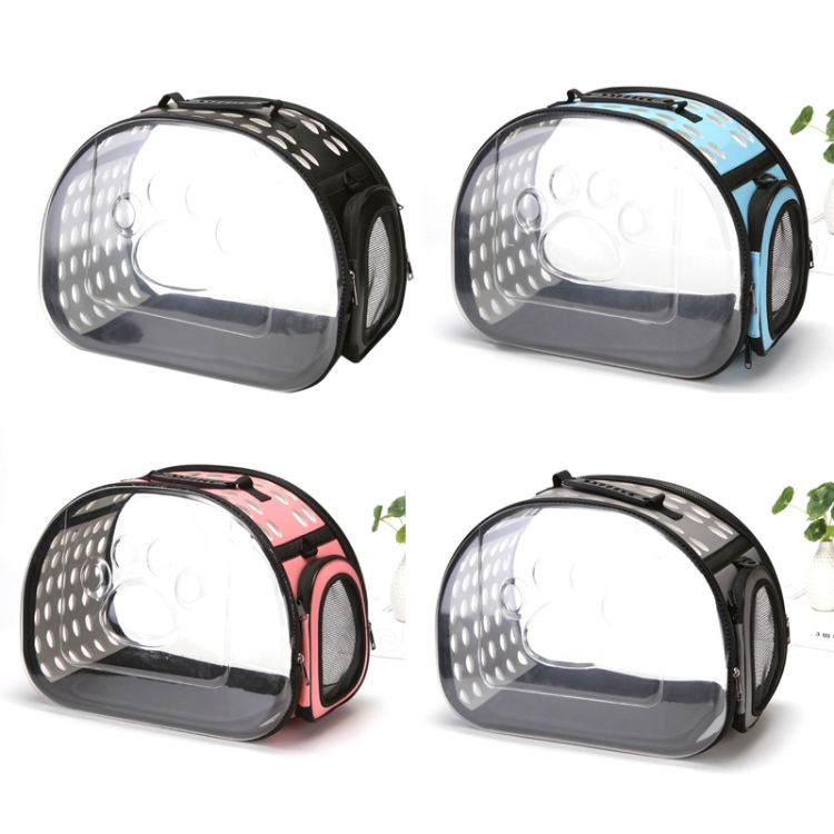 Pet Transparent Space Capsule Outing Package, Size: Small(Black) - B1