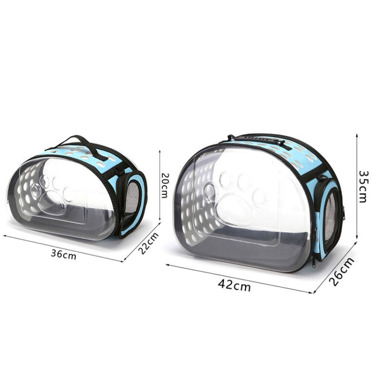Pet Transparent Space Capsule Outing Package, Size: Small(Black) - B2