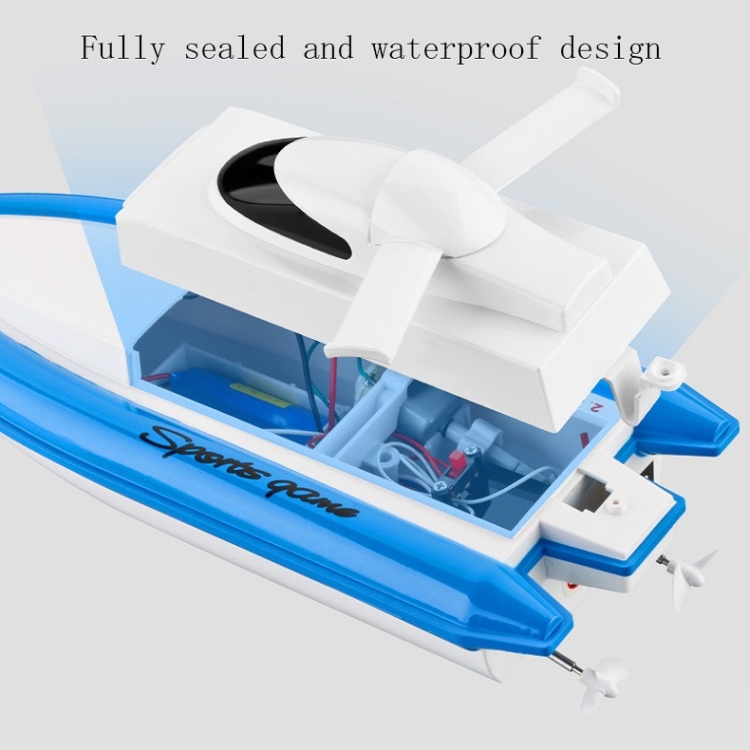 2.4G High-Speed Remote Control Boat Electric Navigation Model Toy(Blue ) - B4