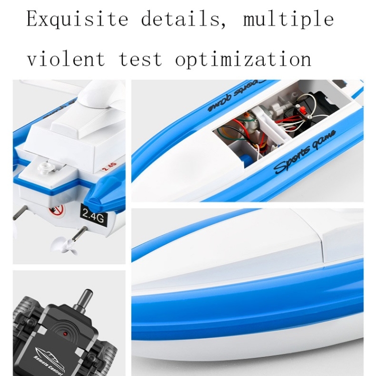 2.4G High-Speed Remote Control Boat Electric Navigation Model Toy(Blue ) - B5