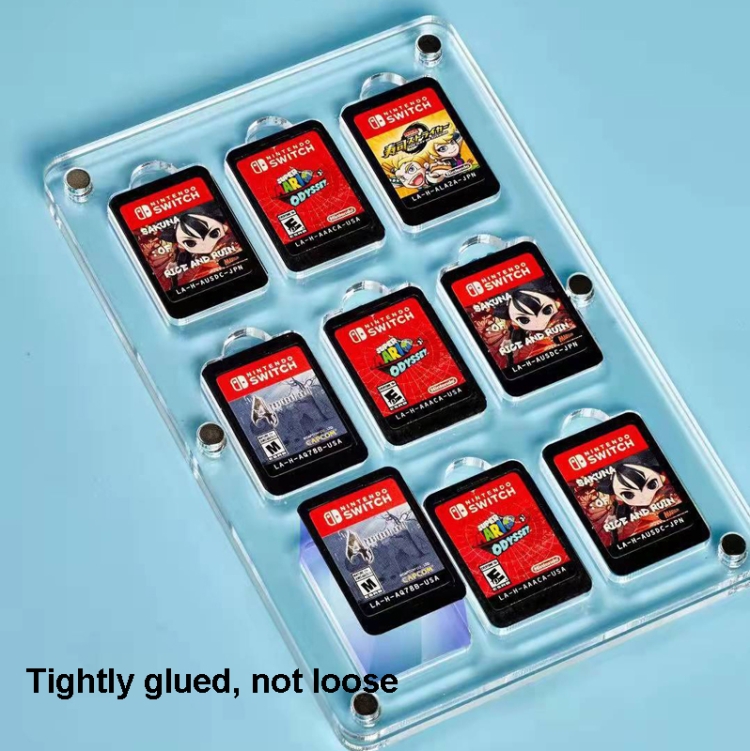 14 Grid Transparent Crystal Magnetic Game Card Storage Box For Switch - B3