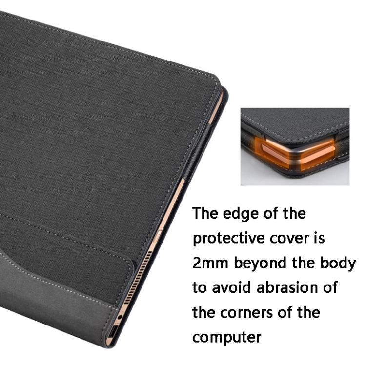 Coque de protection pour ordinateur portable en cuir PU 13.3 pouces pour  Spectre HP X360 (Brown)
