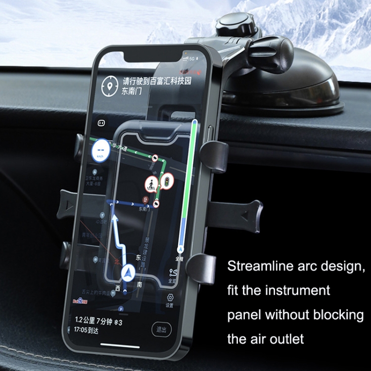 093 Car Navigation Dashboard Windshield Car Phone Holder(Blue) 093 Car Navigation Dashboard Windshield Car Phone Holder(Blue)