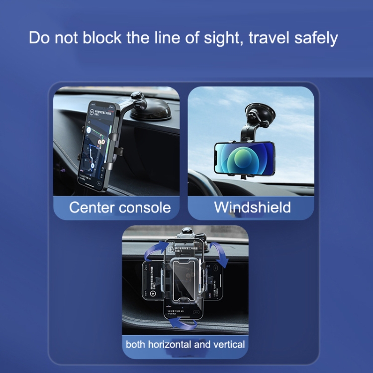 093 Car Navigation Dashboard Windshield Car Phone Holder(Blue) 093 Car Navigation Dashboard Windshield Car Phone Holder(Blue)