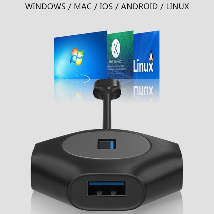 2 PCS PD Fast Charging Multi-Port USB Docking Station, Number of interfaces: USB3.0 to USB5V+1xUSB3.0+3xUSB2.0 - B5