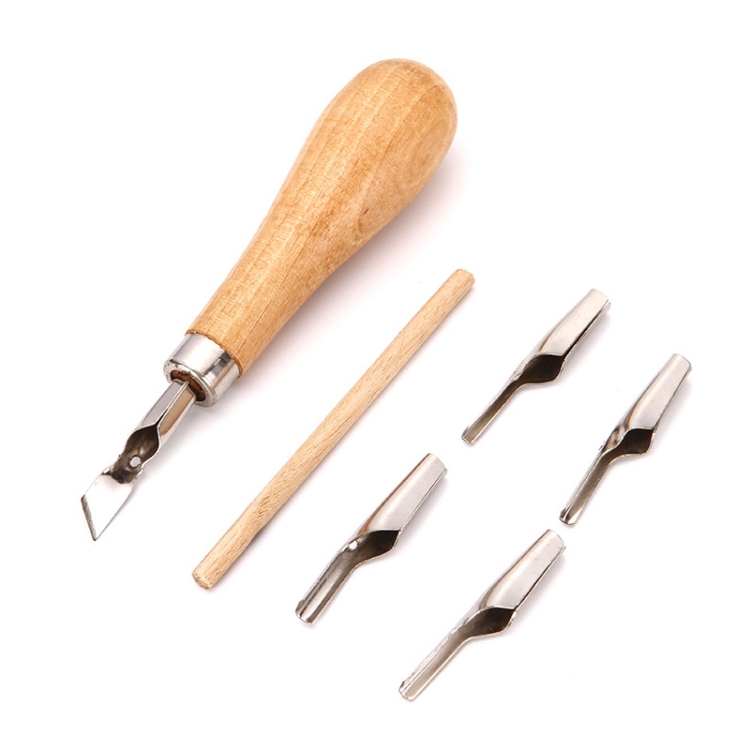 3 Sets DIY Soft Clay Clay Sculpting Shaped Carving Knife, Specification: 7 PCS/Set(Wood Color) - B2
