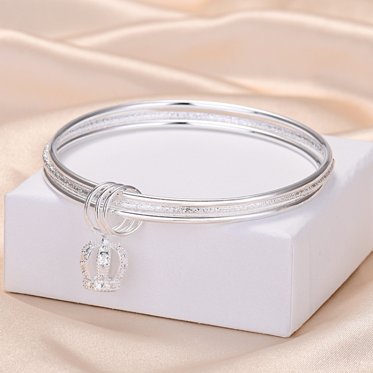 2 PCS Women Closed Solid Three Rings Bracelet, Size: Z102 Vella Adjustable - B4