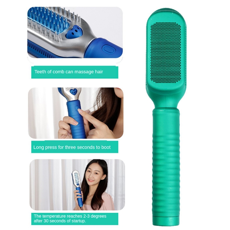 Lady Ice Comb Negative Ion Hair Straightener Blue Light Hair Care Ice Comb(Blue ) - B2