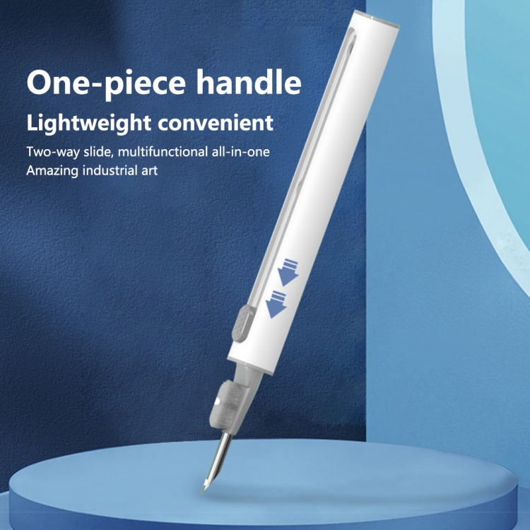 Q5 Bluetooth Earphone Telescopic Cleaning Pen Brush(White) - B1