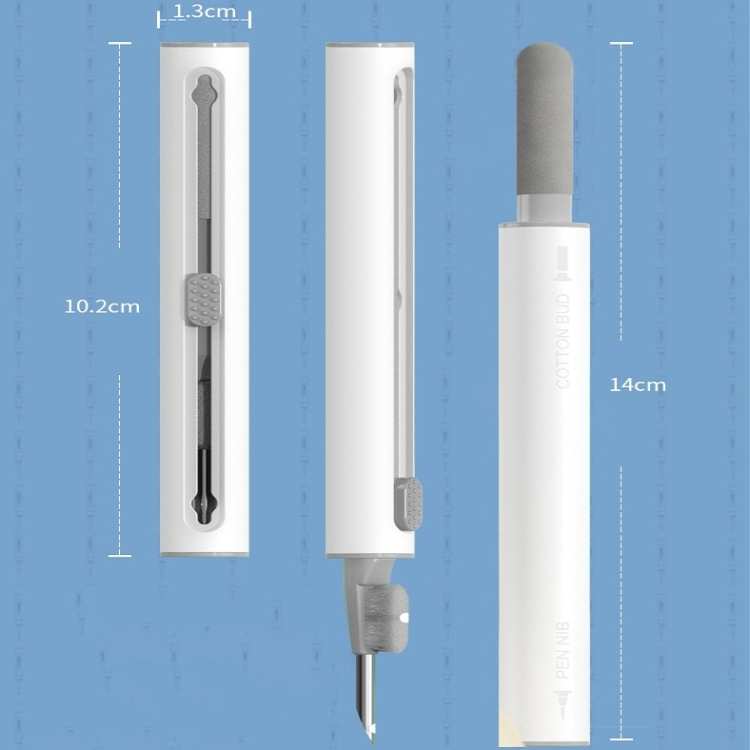 Q5 Bluetooth Earphone Telescopic Cleaning Pen Brush(White) - B2