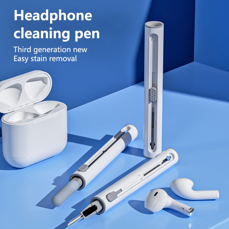Q5 Bluetooth Earphone Telescopic Cleaning Pen Brush(White) - B6