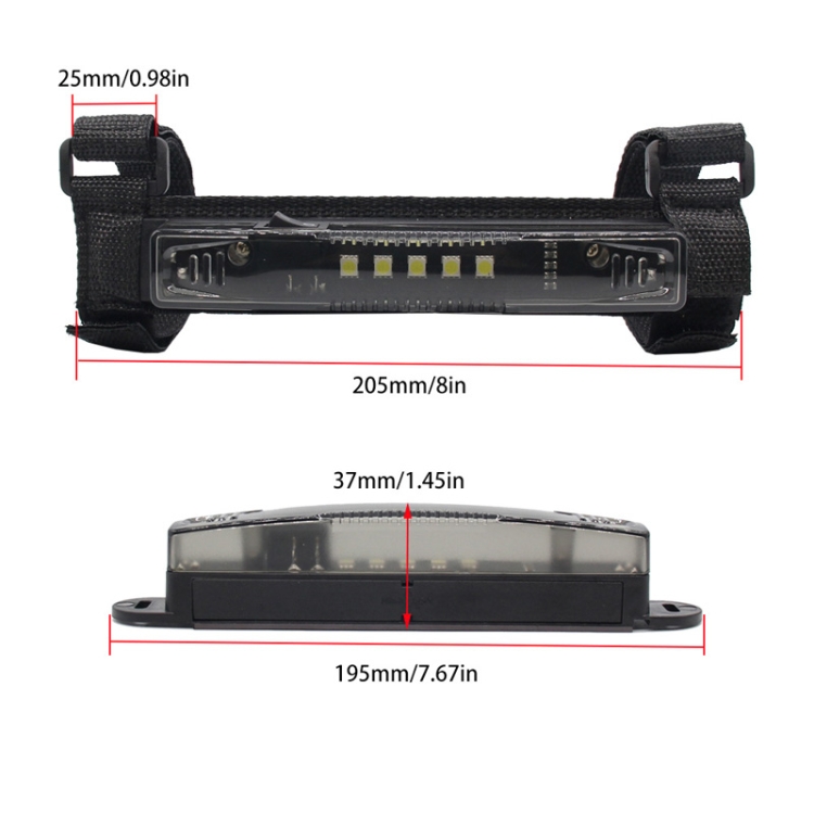 T-S007 Motorcycle Retrofit LED Bar Light Accessories For Polaris RZR(Transparent) - B1