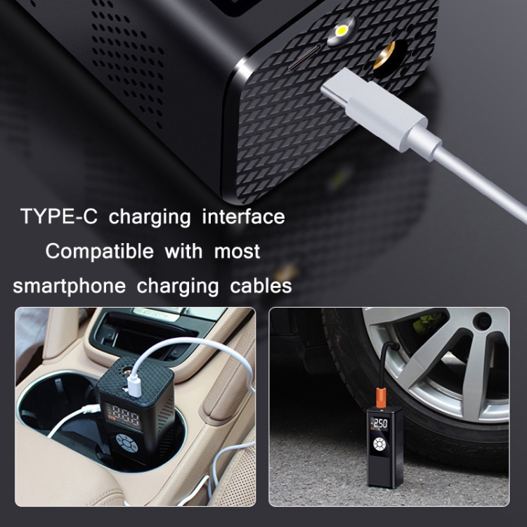 Car Portable Digital Display Electric Air Pump, Specification: L2775 Wired Version - 4