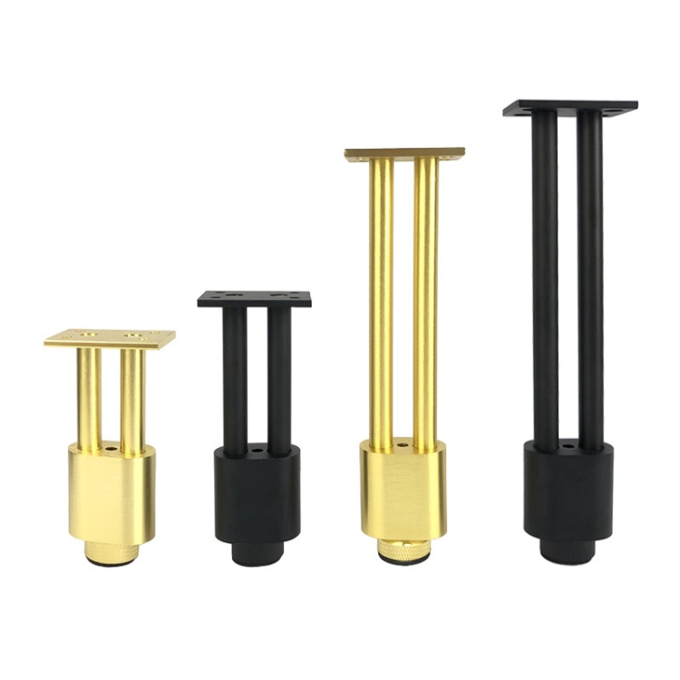 Adjustable Aluminum Solid Double Support Cabinet Sofa Legs, Height: 10cm(Brushed Gold) - B1