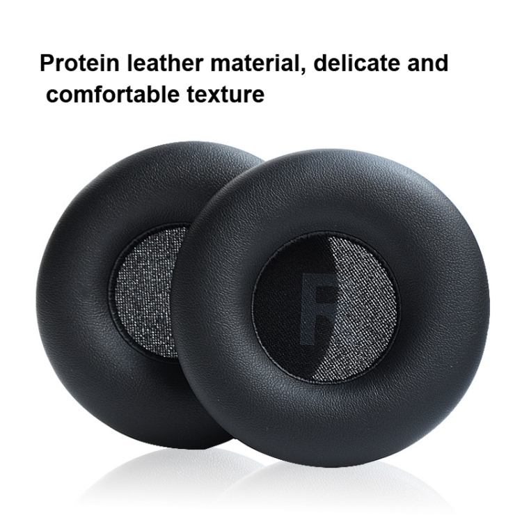 1 Pair Protein Leather Sponge Earpad For JBL T450 / Tune 600 / T500BT( Black ) - B2