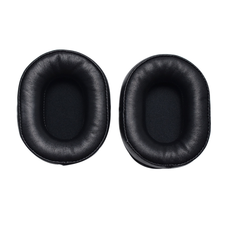 1 Pair Leather Sponge Ear Pads For Denon AH-MM400 Headset(Black) - B2
