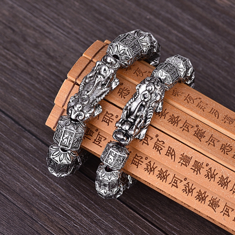 Solid Patronus Buddha Sanskrit Couple Bracelet(Crude) - B2