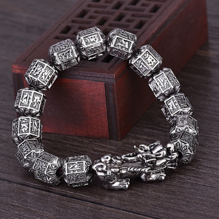 Solid Patronus Buddha Sanskrit Couple Bracelet(Crude) - B3