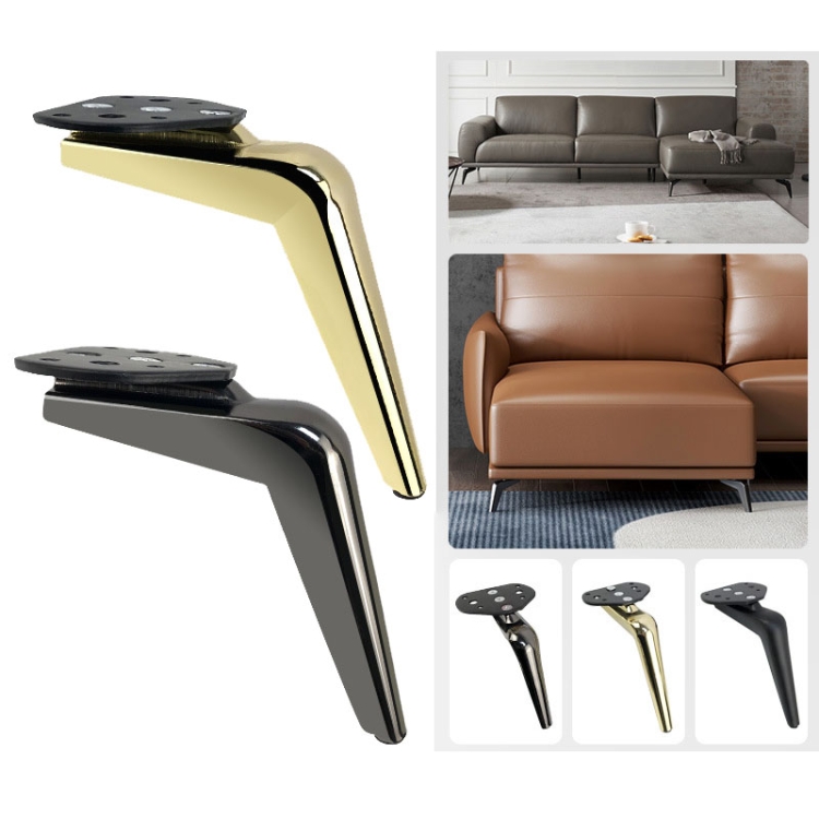 S699 Sickle Metal Furniture Support Leg, Height: 18cm(Gun Black) - B1