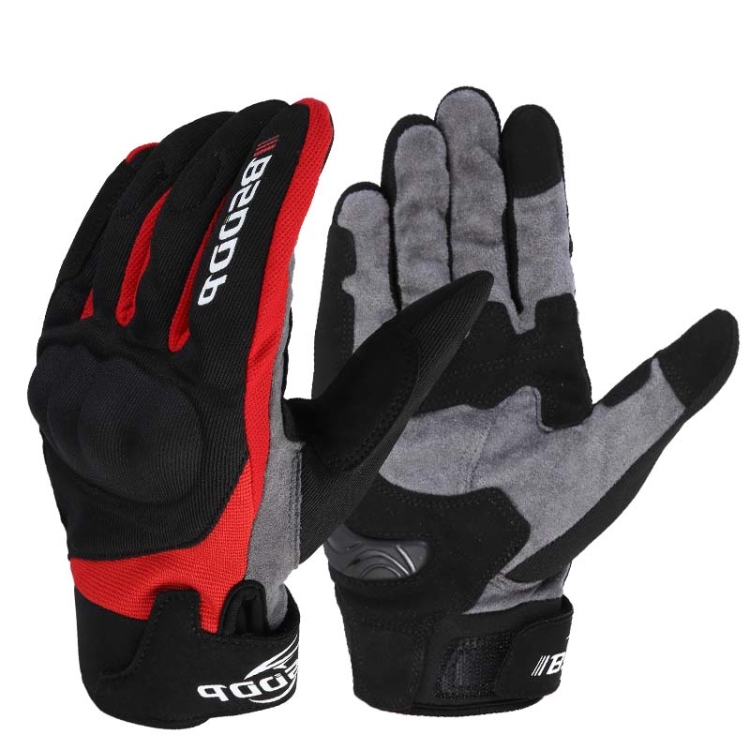 BSDDP A0117 Motorcycle Outdoor Riding Antiskid Gloves, Size: M(Red) - 1