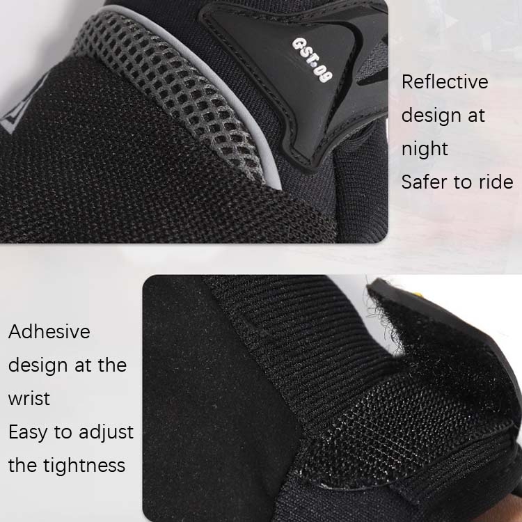 BSDDP A0131 Oudoor Motorcycle Riding Anti-Slip Gloves, Size: M(Black) - B5