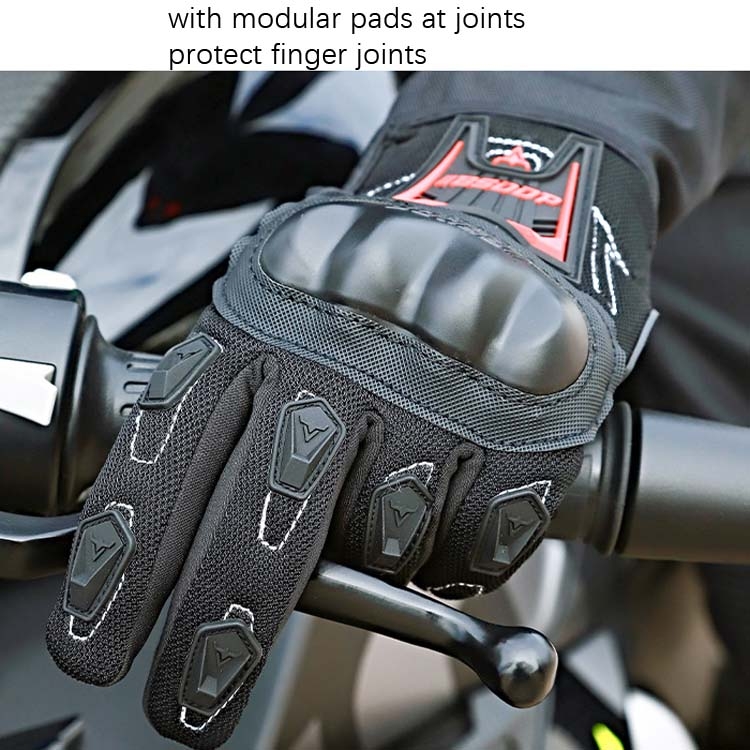 BSDDP RH-A0132 Full Finger Protection Outdoor Motorcycle Gloves, Size: M(Black) - B5