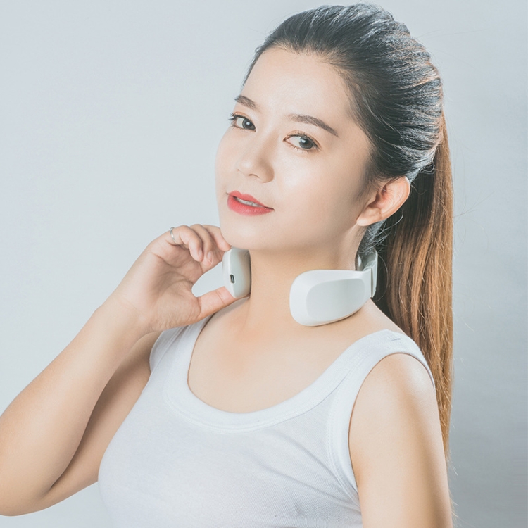 Smart Charging Neck Pulse Cervical Massager, Specification: English(White) - B6