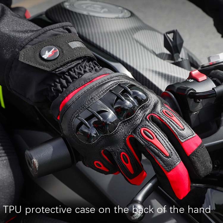 PRO-BIKER MTV08 Motorcycle Warm Windproof Long Gloves, Size: M(Black) - B4