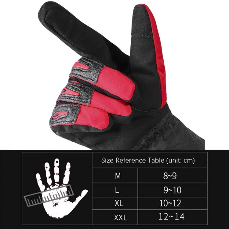 PRO-BIKER MTV08 Motorcycle Warm Windproof Long Gloves, Size: M(Black) - B6