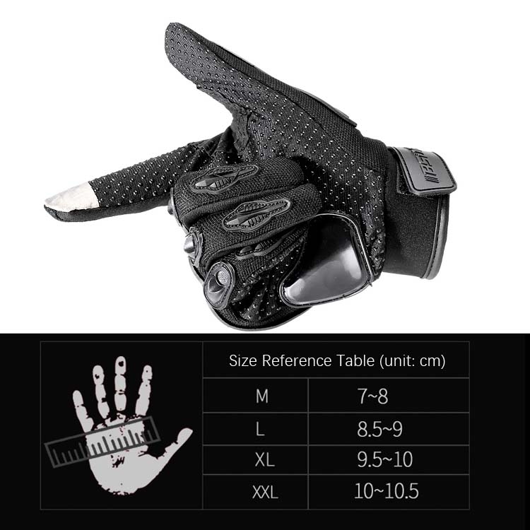 BSDDP RH-A0107 Motorcycle Riding Anti-Fall Full Finger Gloves, Size: M(Black) - B6