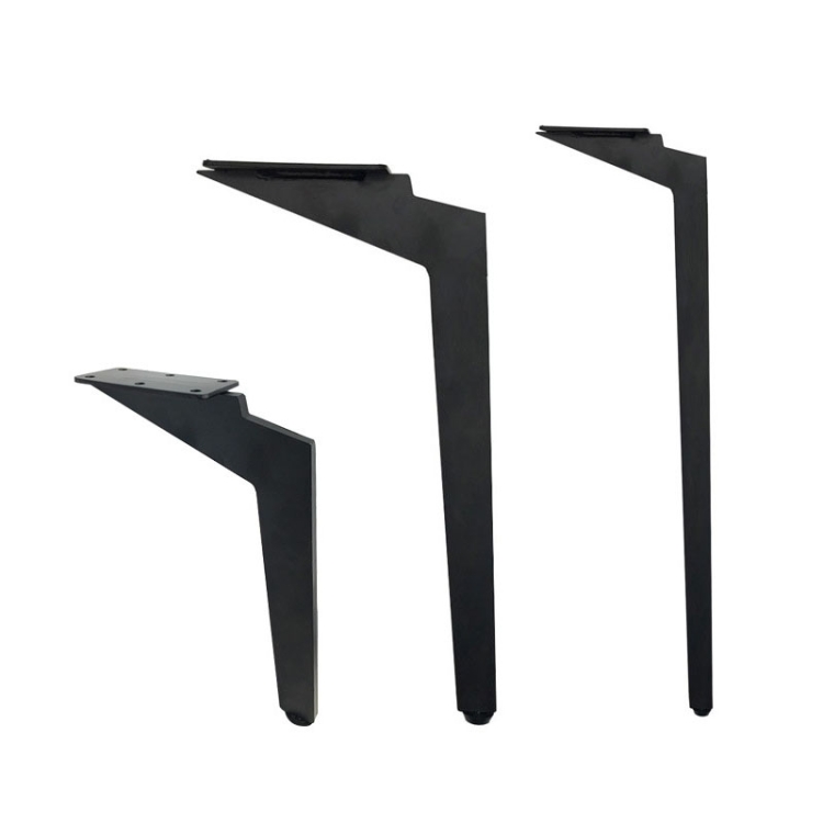 LH-DJ08 Adjustable Knife Shape Metal Furniture Support Legs, Height: 11.5cm(Matte Black) - B5