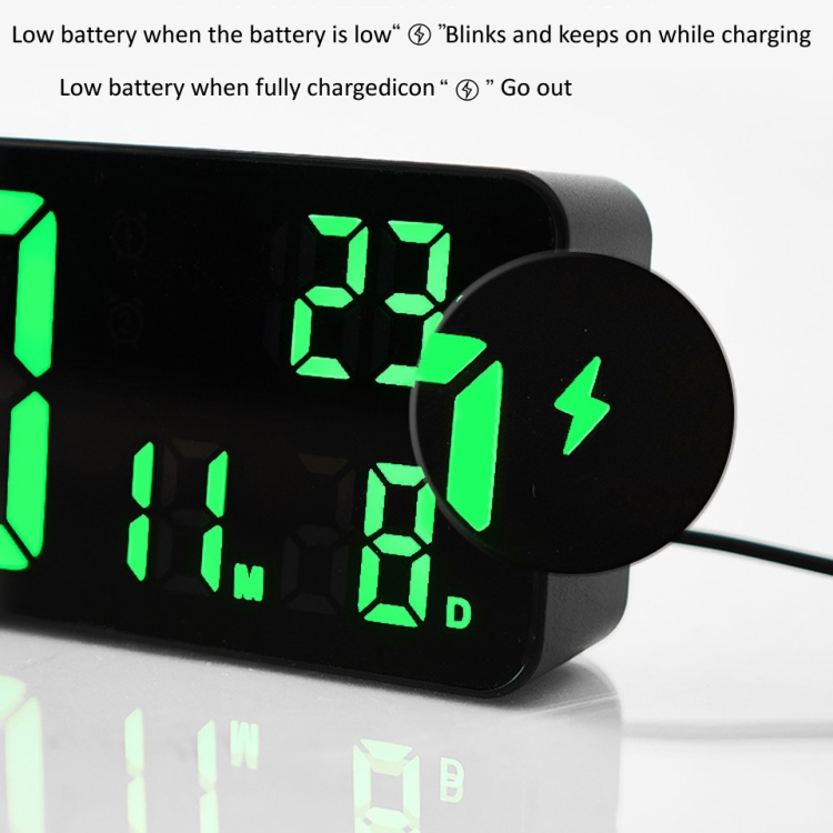 6625D LED Digital Alarm Clock Luminous Desktop Timer Temperature ...