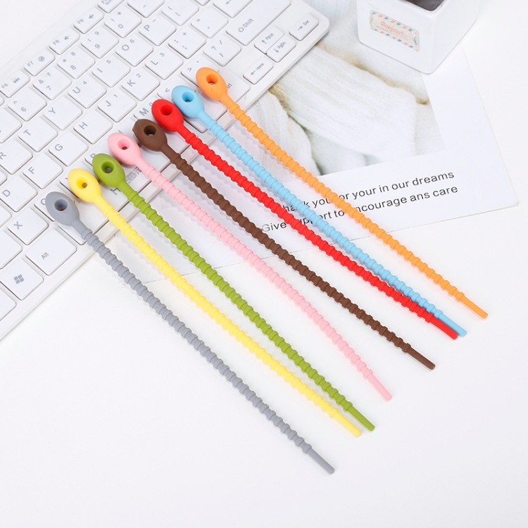 20 PCS Silicone Data Cable Storage Strap Cable Organizer(Grey) 20 PCS Silicone Data Cable Storage Strap Cable Organizer(Grey)