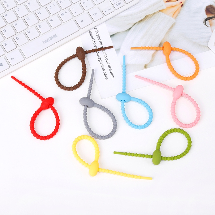 20 PCS Silicone Data Cable Storage Strap Cable Organizer(Grey) 20 PCS Silicone Data Cable Storage Strap Cable Organizer(Grey)