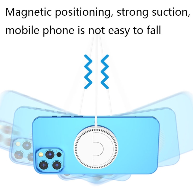 I12 15W Max Magnetic Folding Holder Wireless Charger(White) I12 15W Max Magnetic Folding Holder Wireless Charger(White)