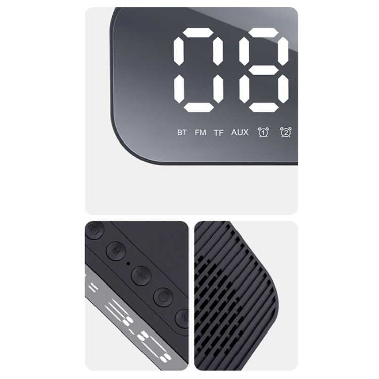 Havit M3 Subwoofer Mini Mirror Clock Bluetooth Speaker, Spsc: 1200mAh (Black) Havit M3 Subwoofer Mini Mirror Clock Bluetooth Speaker, Spsc: 1200mAh (Black)