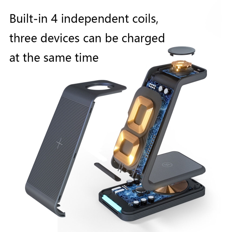 D2 3 In 1 15W Wireless Vertical Charger(Black) D2 3 In 1 15W Wireless Vertical Charger(Black)
