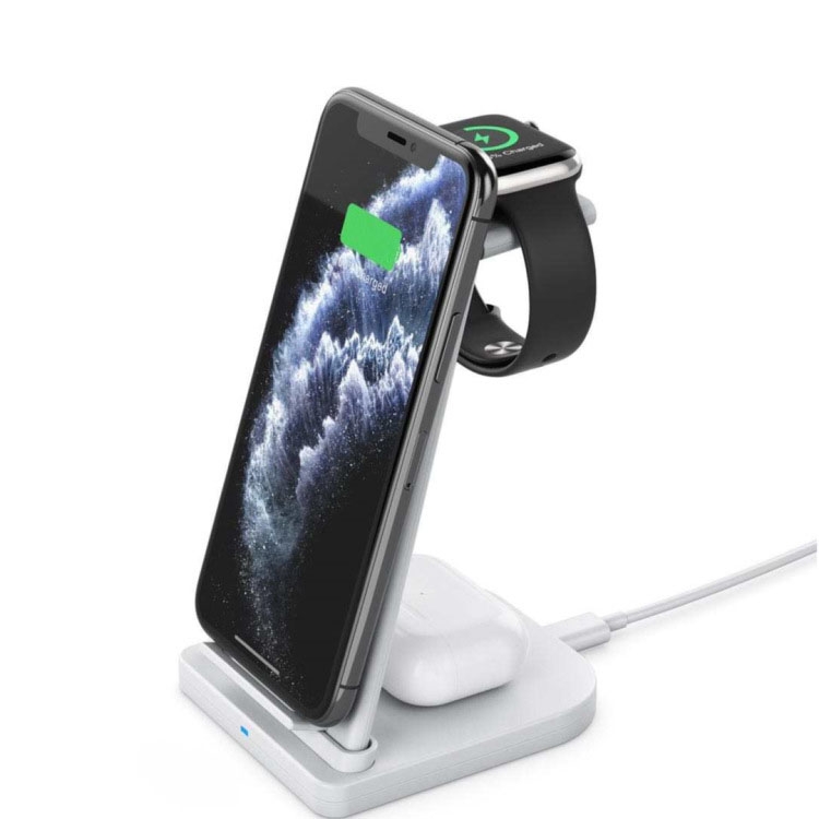 QGeeM QG-WC05 3 In 1 Portable Detachable Wireless Charger(White) QGeeM QG-WC05 3 In 1 Portable Detachable Wireless Charger(White)