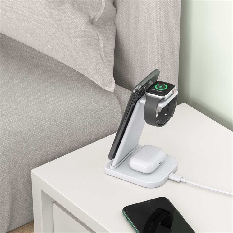 QGeeM QG-WC05 3 In 1 Portable Detachable Wireless Charger(White) QGeeM QG-WC05 3 In 1 Portable Detachable Wireless Charger(White)