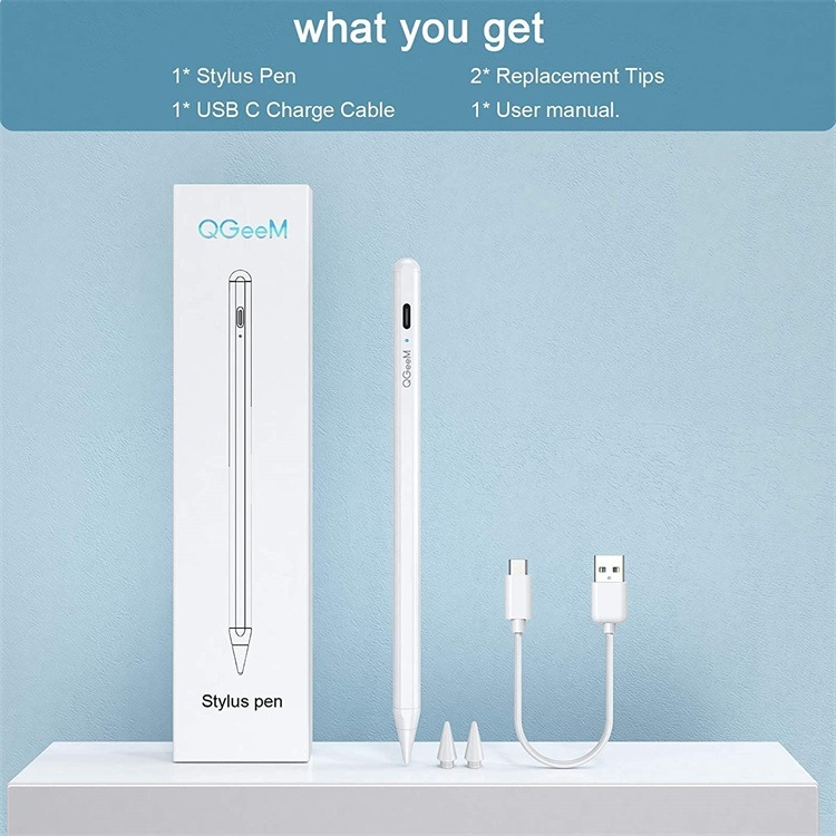 QGeeM ID706 Anti-mistouch Rechargeable Active Stylus for iPad(White) QGeeM ID706 Anti-mistouch Rechargeable Active Stylus for iPad(White)