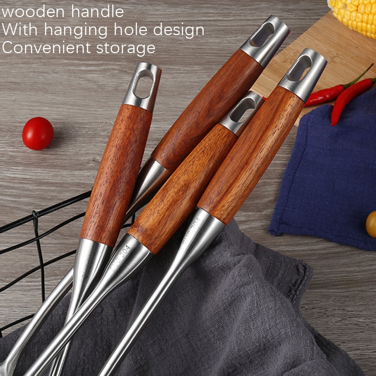 Luxury 304 Stainless Steel Soup With Ergonomic Wooden Handle - Rust-Resistant, Heatproof, Eco-friendly Kitchenware for Daily Use and Elegant Dining